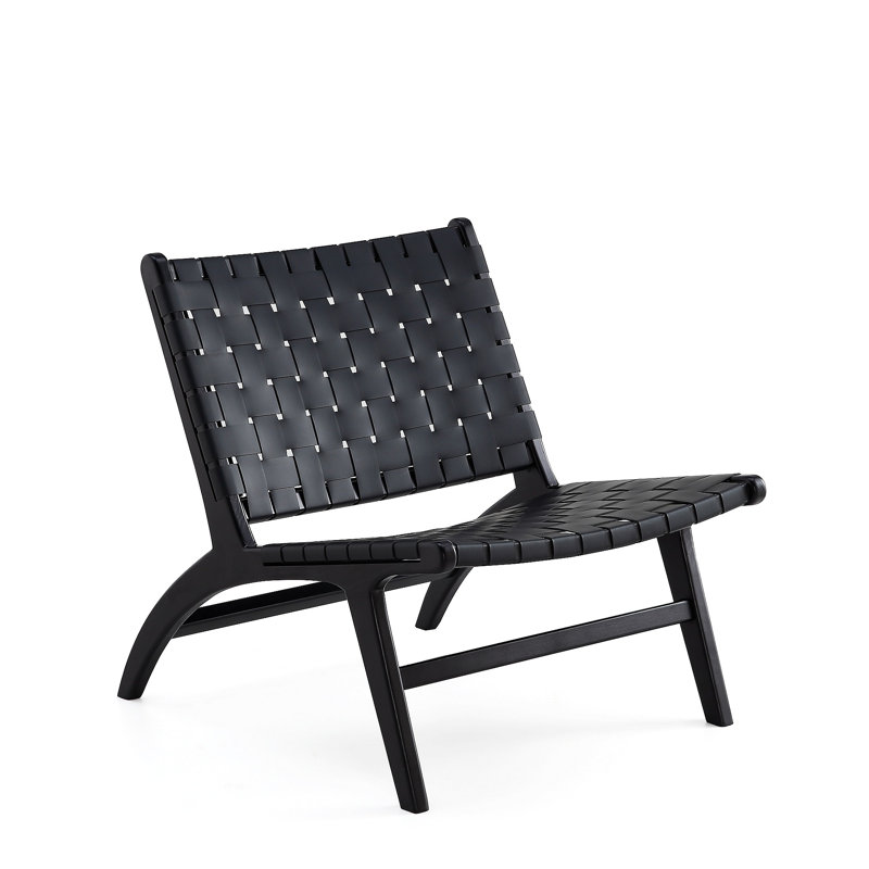 Fauteuil d'appoint en cuir vegan Maintenon, Noir