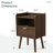39.9cm W Solid Manufactured Wood Bedside Table Set of 2-1560005363