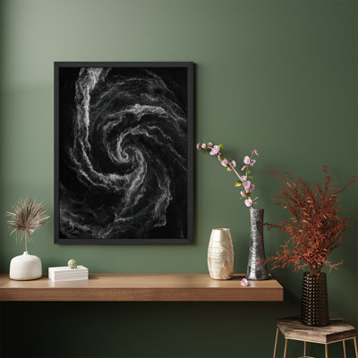 Reproduction d'art encadrée abstraite pour décoration intérieure moderne - 11 po x 14 po