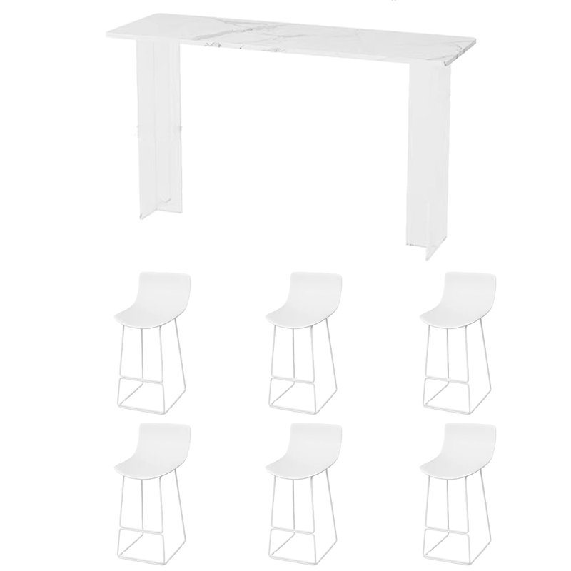 Tables et chaises simples à vent crème, H 41,3 po x L 70,8 po x l 15,7 po