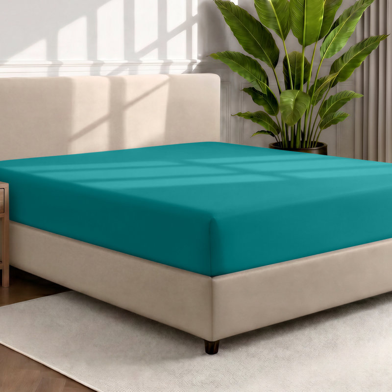 Microfiber Fitted Sheet, Full Fitted Sheet, Emerald