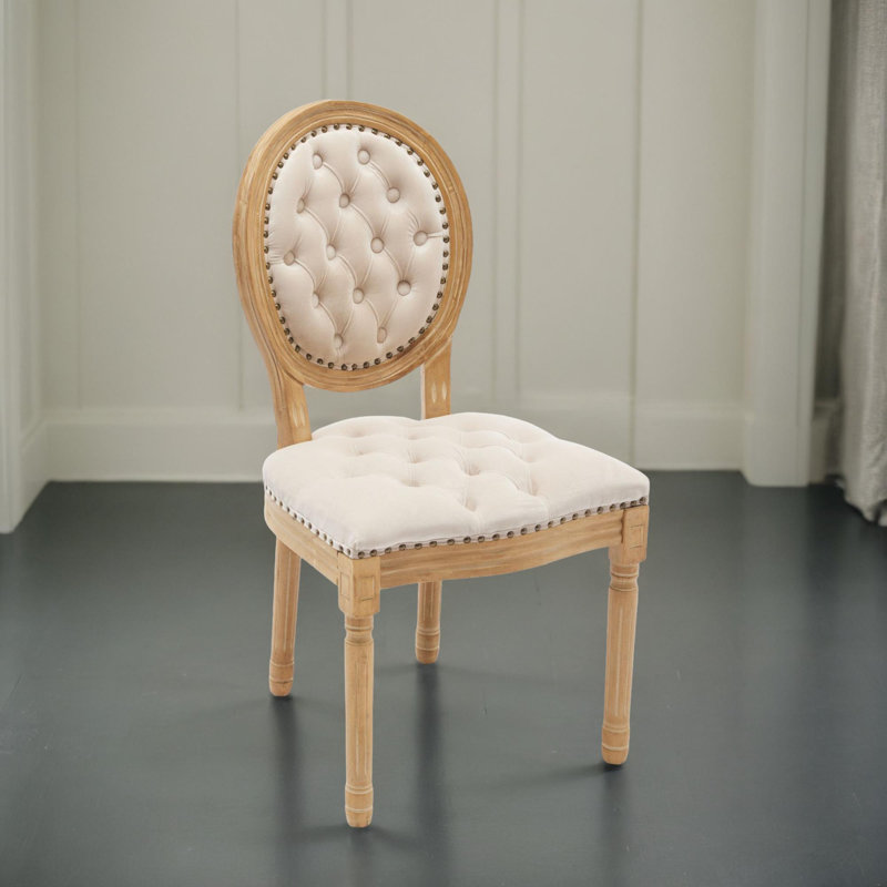 Chaise de salle à manger rembourrée Parsons (ensemble de 2), Beige