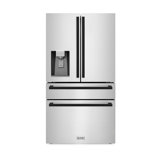 ZLINE Autograph 36 in. 21.6 cu. ft. Counter-Depth Refrigerator with Matte Black Modern Handles