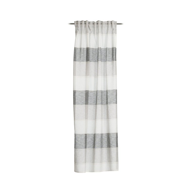 Frohna Tab Top Semi Sheer Curtain, Silver/Blue