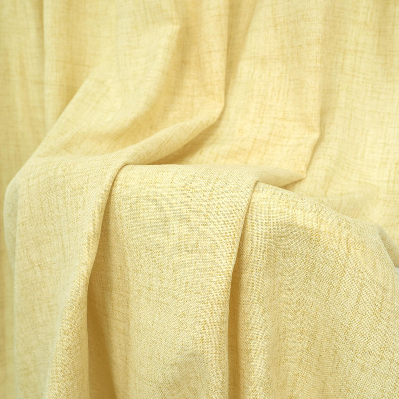 Paire de rideaux semi-transparents avec passe-tringle Janie, L 52 po x L 96 po, Jaune