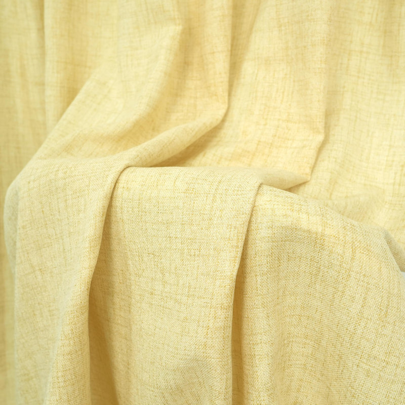 Paire de rideaux semi-transparents avec passe-tringle Janie, L 52 po x L 84 po, Jaune