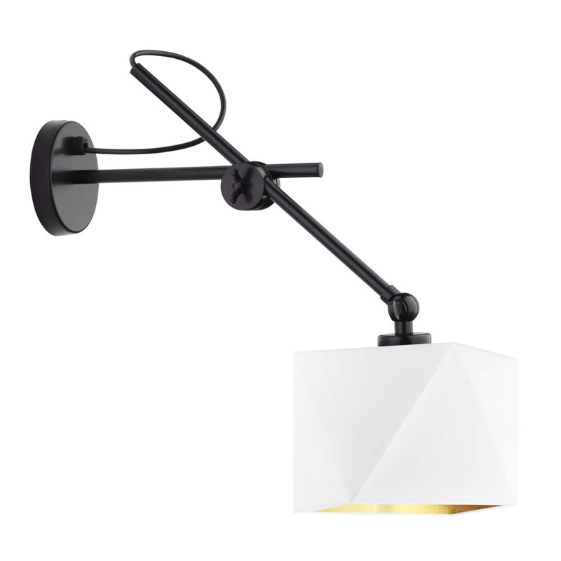 Tabarez Swing Arm Sconce, White
