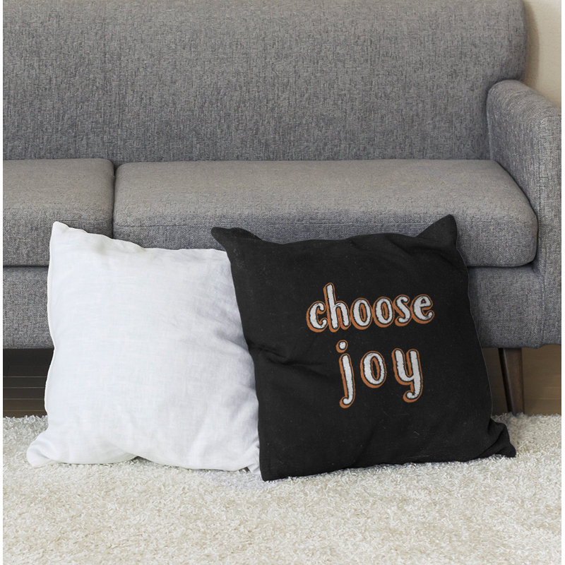Coussin de sol choose Joy, H 36 po x l 36 po, Orange