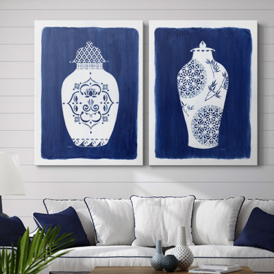 " Sapphire Urn I " 2 - Pieces