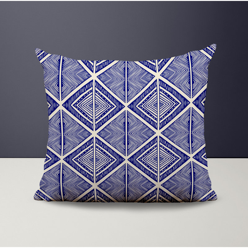 Housse et insert de coussin décoratif en polyester, L 15 po x H 15 po, Bleu marine
