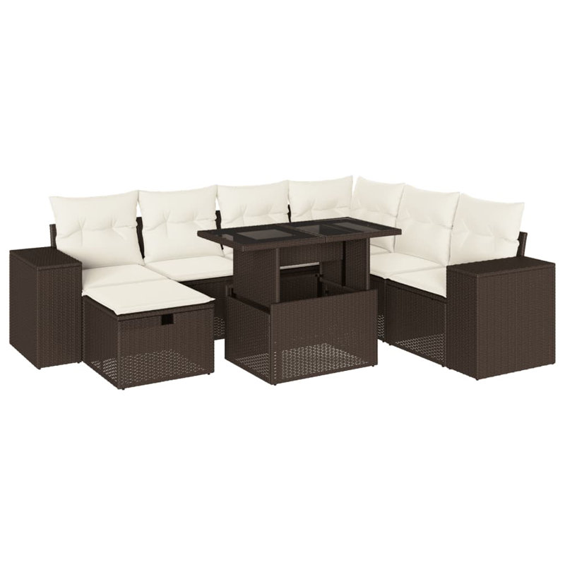 Vidaxl Garden Sofa Set Brown
