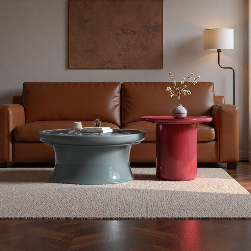 Table basse de style italien classique avec lumière de luxe