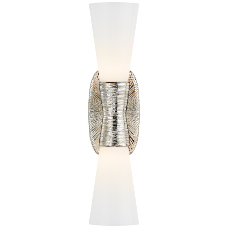 Kelly Wearstler Utopia Small Double Bath Sconce, Polished Nickel
