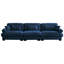 Très grand canapé en velours moderne à 3 places, canapé surdimensionné, siège et dossier confortables, avec coussins de taille et coussins décoratifs-391646164
