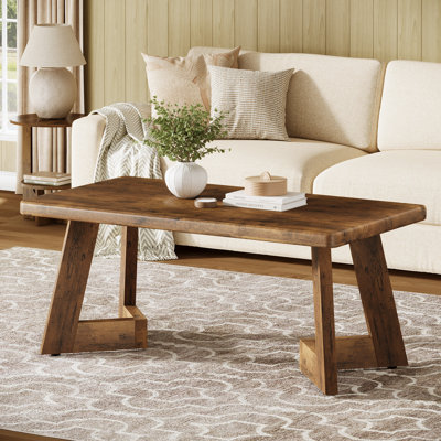 47-Inch Wood Rectangular Coffee Table Cocktail Table