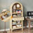 71.2" H Farmhouse Bookcase With Drawer And 5-tier Open Shelves 