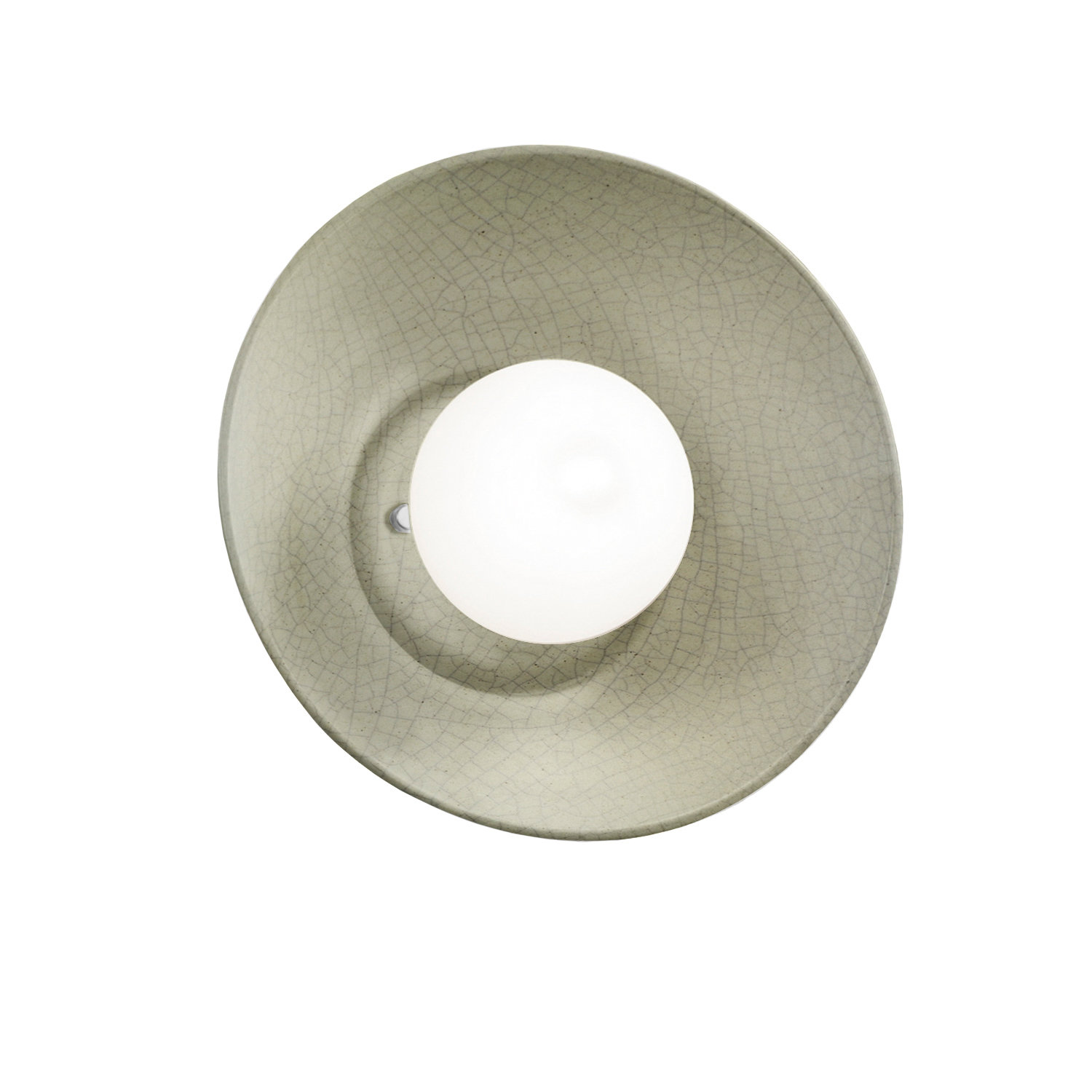 Rana Single Light Dimmable Ceramic Sconce, Celadon Green Crackle
