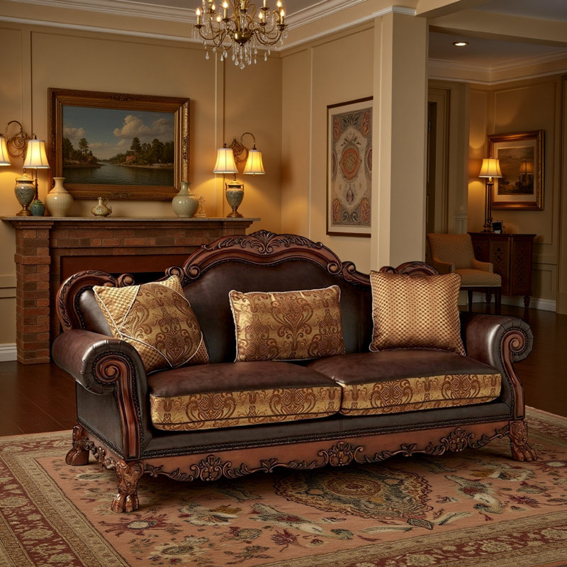 Eirny 87'' Faux Leather Sofa