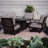 Madison 5 pc Motion Firepit Seating Group Includes: One 48" Round Firepit and 4 Motion Club Chairs