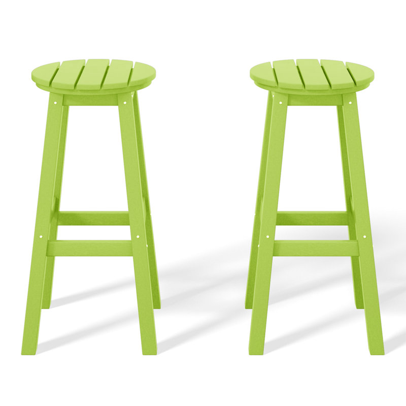 29" Round Bar Stool (Set Of 2), Lemon