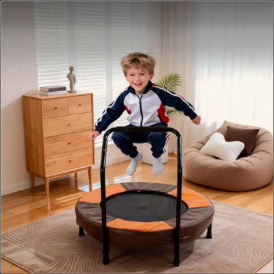 Foldable Mini Trampoline, Indoor And Outdoor Rebounder For Kids,Toddler Trampoline Easy To Assemble, With Foam Handle And Safe Thickened Cover, Birthday Gift For Boys & Girlsfor Ages 1-6