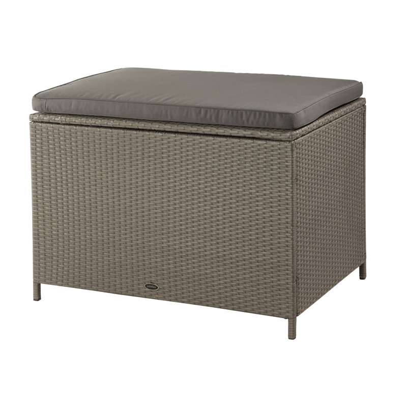 Boîte de rangement en osier en résine 80 gallons kd