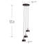 Luminaire suspendu grappe 3 lumières Renmarco-6757645