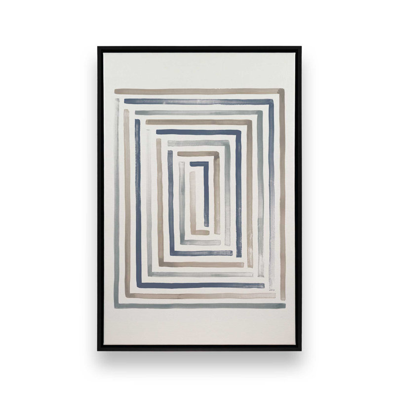 Linear Visions II, reproduction sur toile, H 48,75 po x l 32,75 po, Noir satiné