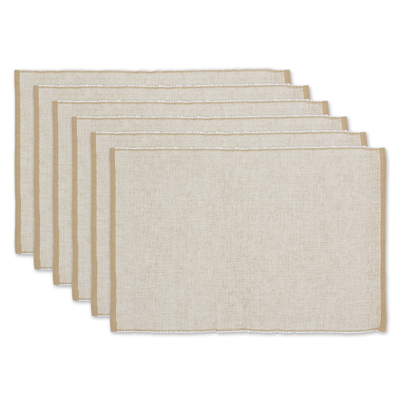 Napperon en coton côtelé 13 po, Beige
