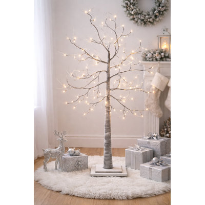 Lighted Artificial Spruce Christmas Tree