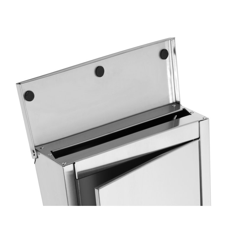 Stainless Steel Locking Wall Mount Mailbox with Cam Lock