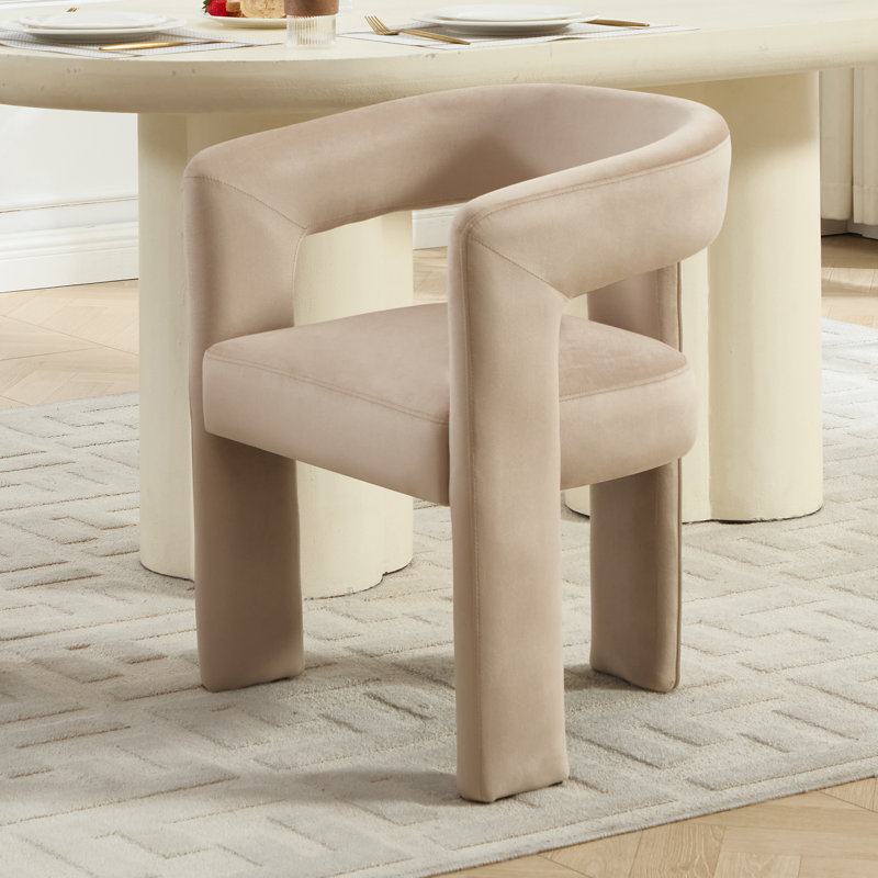 Chaise moderne rembourrée sans assemblage de baril, 6, Kaki