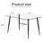 Bartlesville Glass Top Metal Base Dining Table-301714879-301346552