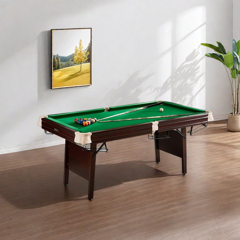Table de billard pliante en bois massif de 6,5 pi, 34.45" H x 77.95" W x 42.32" D