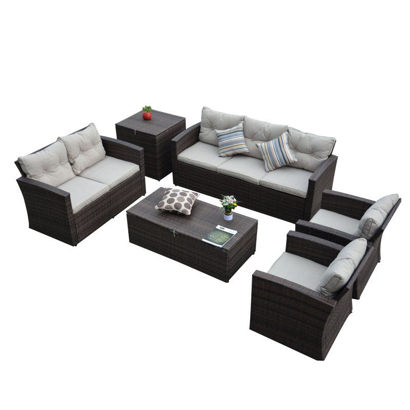 Shelba 7 Seater Rattan Sofa Set