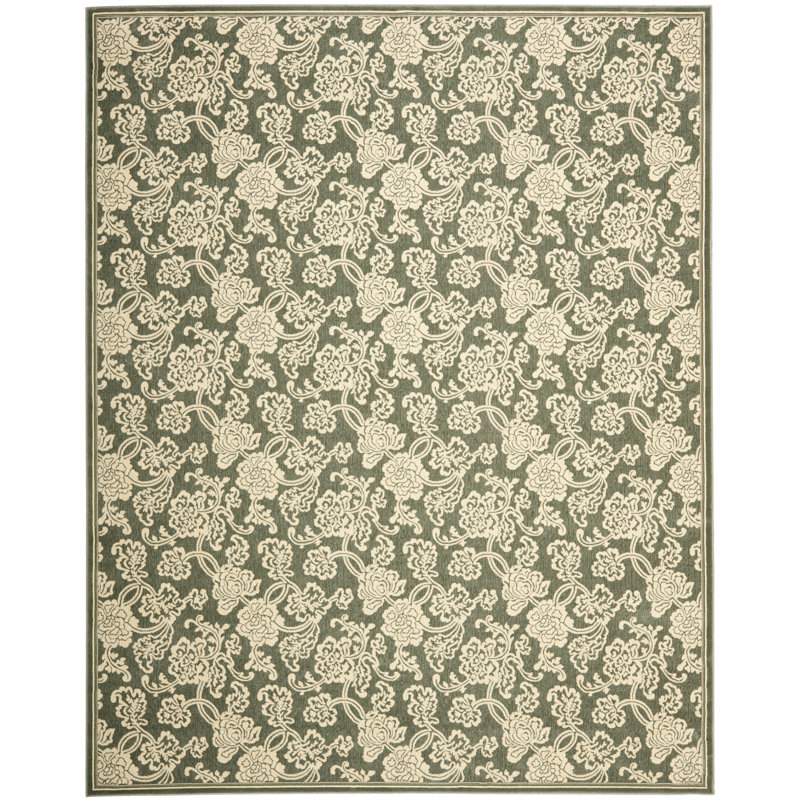 Santucci Performance Floral Rug, Rectangle 8' x 10'
