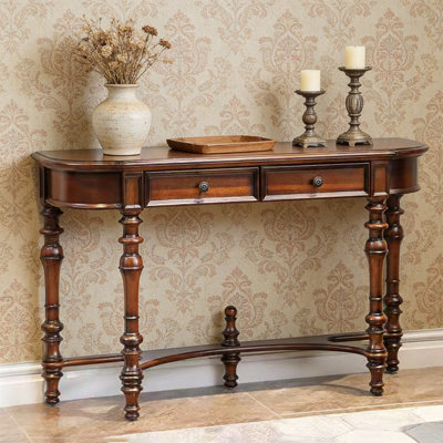 Elegant Roman column console table