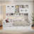 All-in-one Wooden Daybed With 2 Drawers, Cabinets And Shelves-1826859970-1826859971