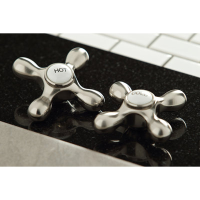 Kingston Brass Heritage Two-Handle 4-Hole 8" Centerset Kitchen Faucet with Side Sprayer
