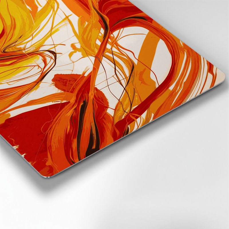 «Lyrical Abstraction 61», art mural en métal brun, H 11 po x l 14 po