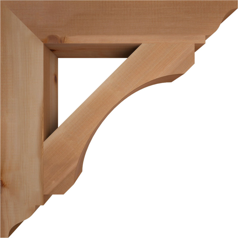Support en bois rustique traditionnel BKTLEC01, Cèdre rouge de l'Ouest (lisse), H 22 po x l 3,5 po x P 22 po