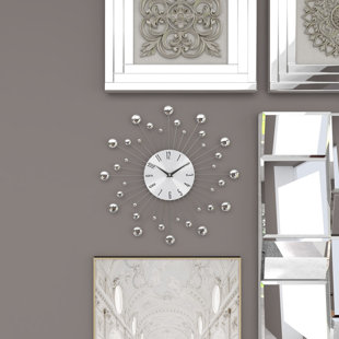 Luxe Black and Crystal Fused Clock