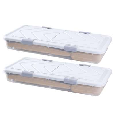 Under Bed Storage with Wheels 31.7x15.6x6.9 Inch Rolling Storage Bags