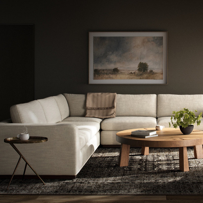 Colt 3 PC Sectional-Savoy Parchment, Savoy Parchment Polyester Blend