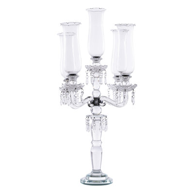 31'' H Crystal Floor Candelabra
