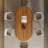 71" Mid Century Wood Rectangular Dining Table for 6, Oval Kitchen Table with double legs, Brown
