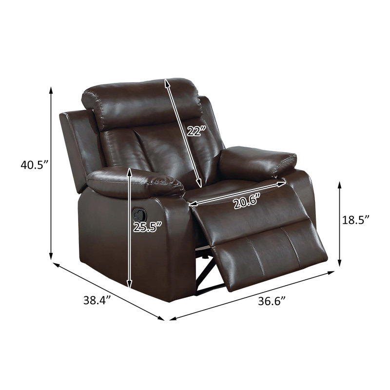 Single Recliner, Brown