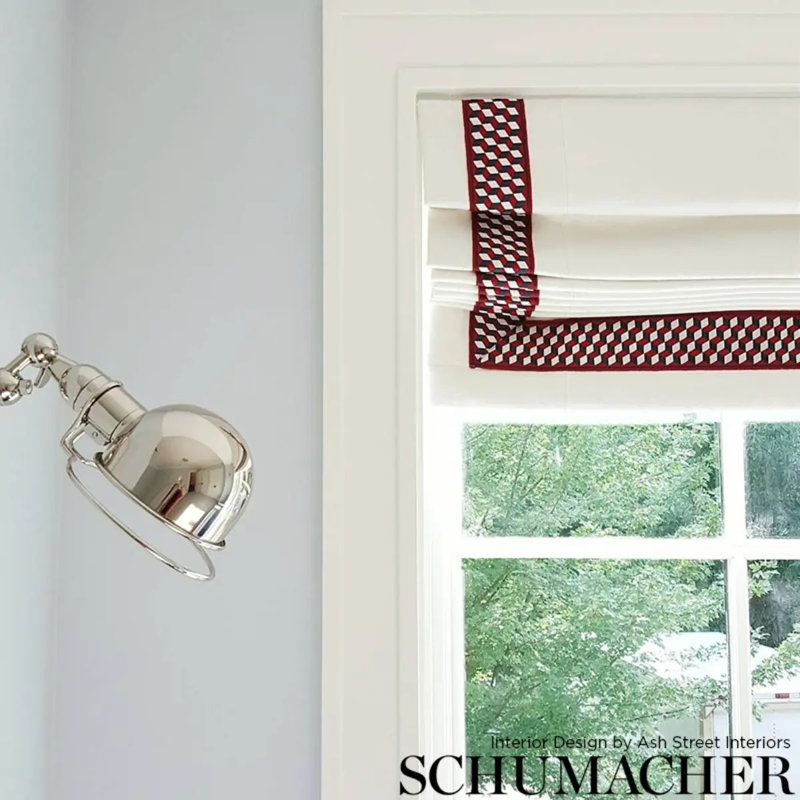 Schumacher x Miles Redd Tumbling Blocks Tape, Red