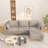 Mervi Upholstered L-Shaped Sectional Reversible-284475696