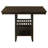 Finley Square Counter Height Table With Storage Pedestal